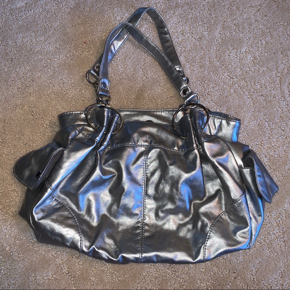 Silver kids purse